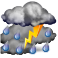 Icône Tempête, fortes précipitations